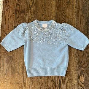 Cinq a Sept Women’s Sweater. Light blue with sequins. Only wore once. Very new